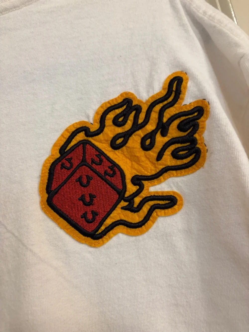 True Religion Men's Cotton T-Shirt with Patch Embroidery